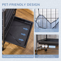 Small Animal Cage with Wheels, Pet Playpen for Rat, Syrian Hamster, Kitten, Ferrets, Chinchillas with Bottom Storage She