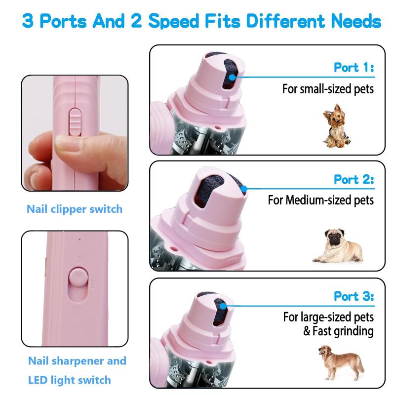 2 In 1 Pet Nail Clippers With Led Light Dog Cat Special Blood Line Scissors Multifunction Animals Paw Nail Trimmer Pet S