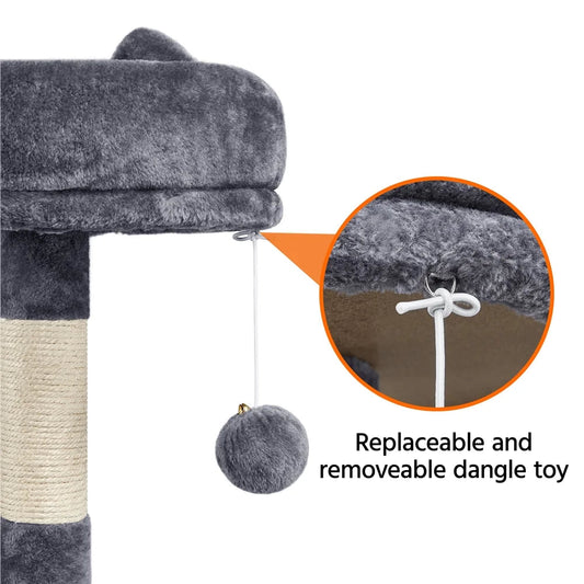 Ultimate 55" Dark Gray Cat Tree Tower - The Perfect Playground for Your Feline Friends! - BIG FRENCHIES