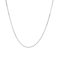 14k White Gold Classic Box Chain 0.6mm