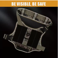 USLOCAL Tactical Service Dog Harness With Control Handle No Pulling Adjustable Reflective Pet Vest Harness Easy Walking 