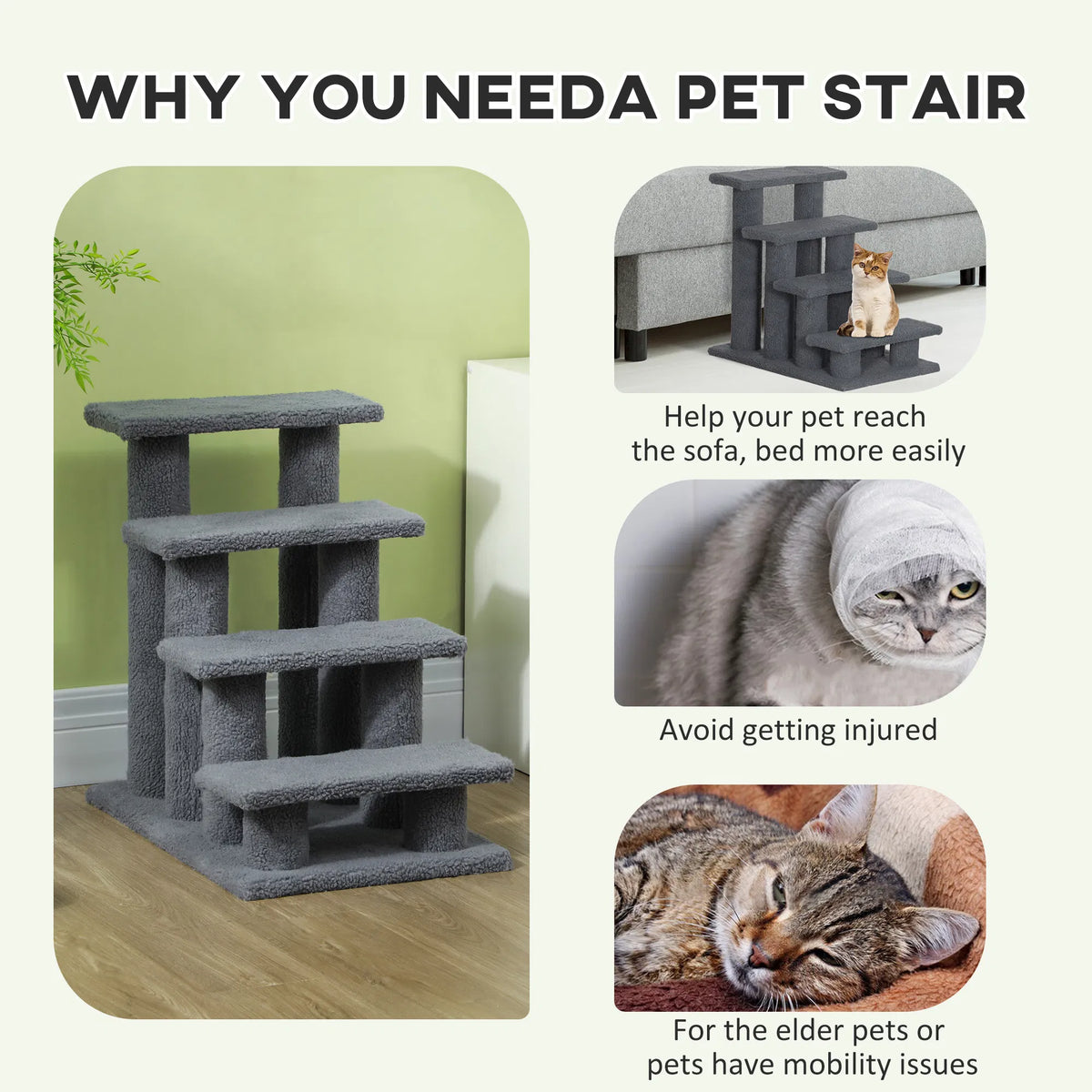 Pet Stairs Dog Cat Step Scratch Post
