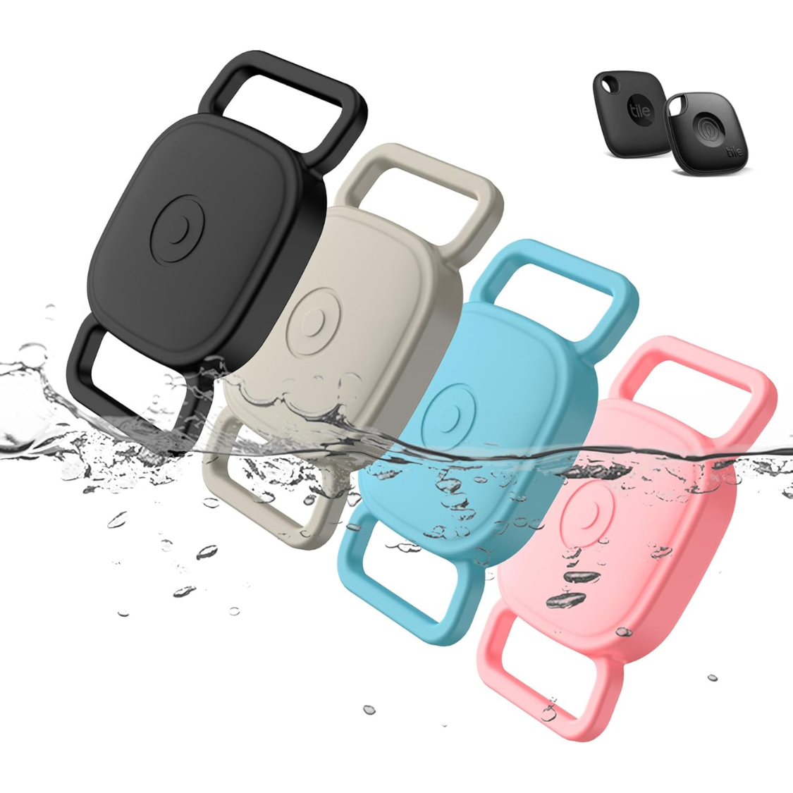 Dog Collar Holder For Tile Mate Waterproof Anti Lost Protective Case With Mate Tile Tracker For Cat Pet Necklace, Soft S