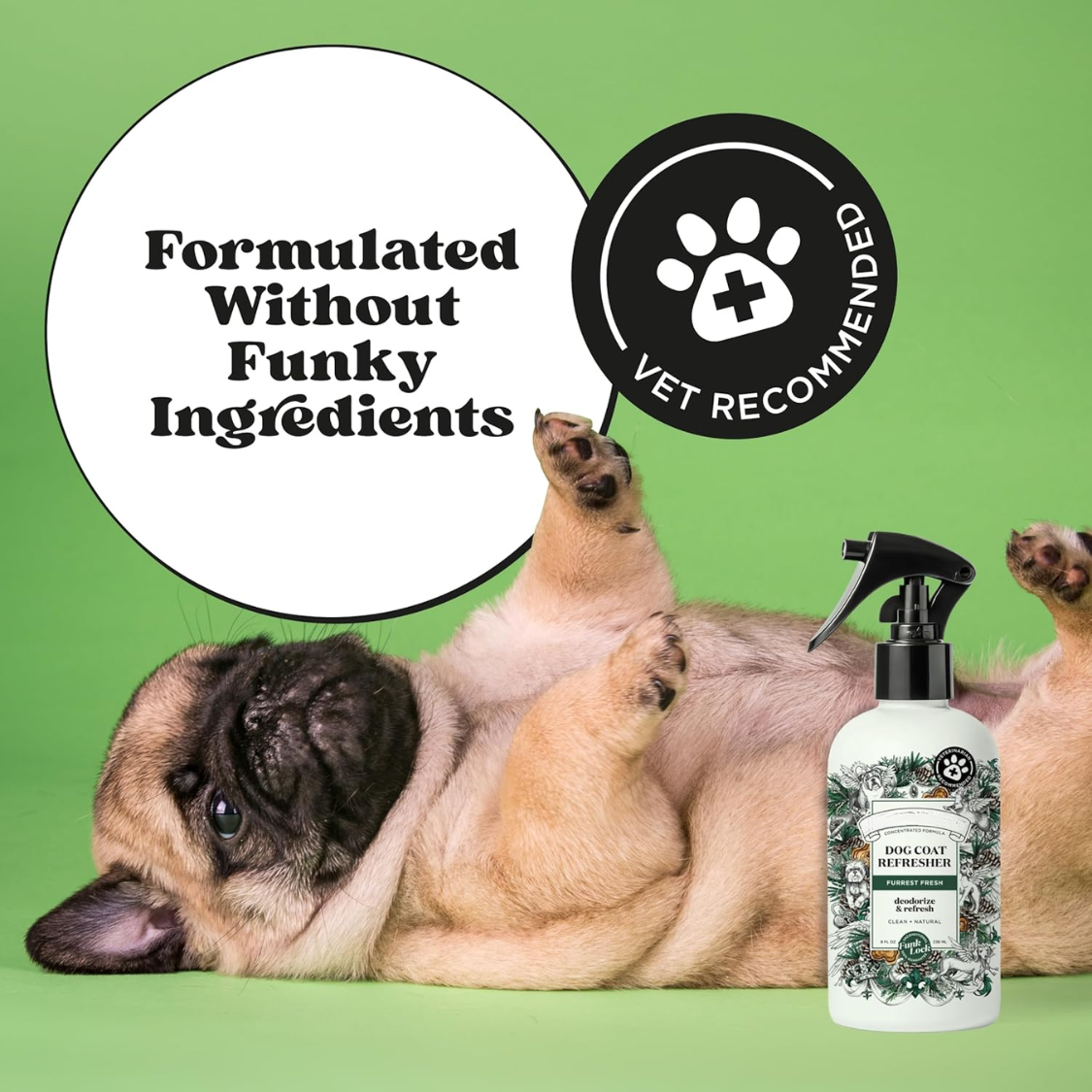 Furrest Fresh Dog Deodorizing Spray, 8 Fl Oz Grooming Perfume For Dog Coat, Pet Odor Neutralizer With Essential Oils, Ve