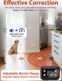 Wireless Pet Barrier Indoor Outdoor Dogs Cats Adjustable Range Waterproof