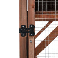Large 2-Tier Outdoor Wooden Cat Enclosure on Lockable Wheels, Solid Fir Cat Cage with Multi-Level Platforms & Resting Ho