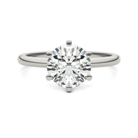 AGI Certified 3 CTW Lab Grown Diamond Solitaire Engagement Ring – G-VS Clarity, 14K White Gold