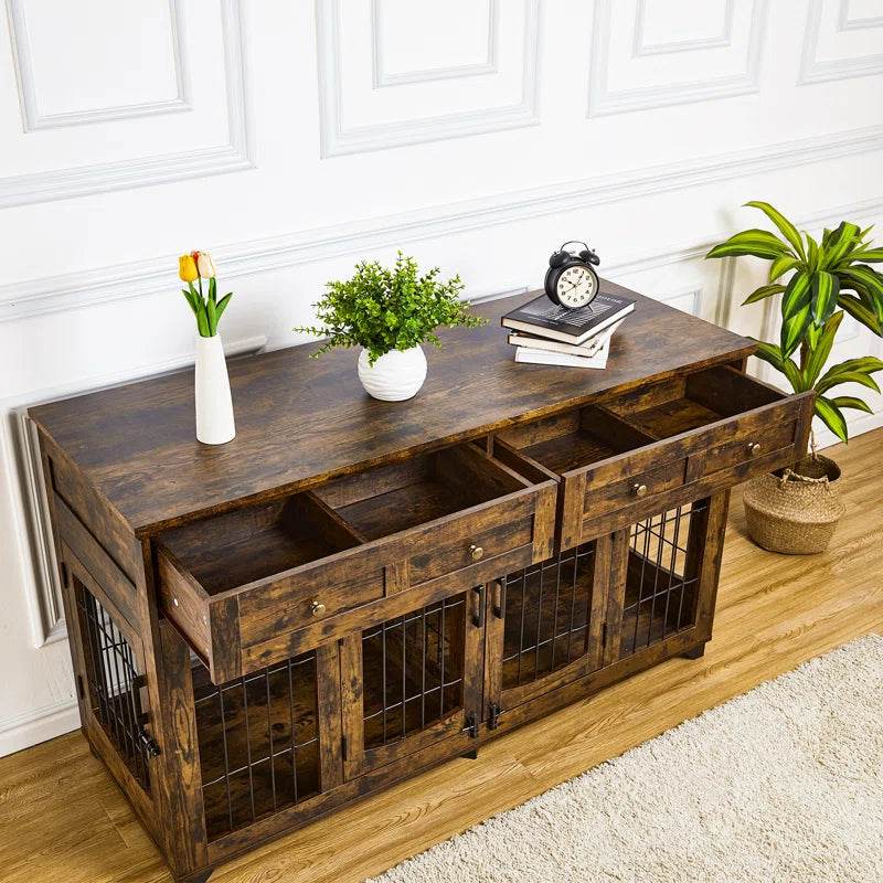 Dog Crate Furniture with Openable Partition - BIG FRENCHIES
