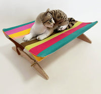 Dog Bed Cool-air DesignRaised Off The Ground To Prevent Rainbow Canvas Cat Bed