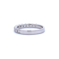 Natural .75ct Diamond Wedding Band Ring 14KT White Gold