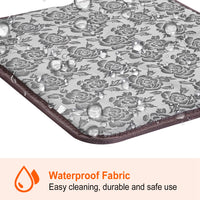 1Pc Pet Heating Pad Dog Cat Electric Heating Mat Waterproof Adjustable Warming Blanket With Chew Resistant Steel Cord Ca