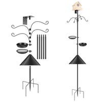 1Pc 94Inch Squirrel Proof Bird Feeder Pole Heavy-Duty Bird House Pole Outdoor Bird Feeding Station With 5 Adjustable Hei