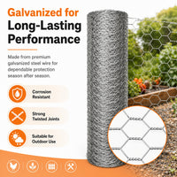 Anti-corrosion Hot-dip Galvanized Wire MeshPremium Chicken Wire Hexagonal Galvanized Mesh, Suitable For Chicken Coops, R