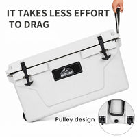 White outdoor Camping Picnic Fishing portable cooler 65QT Portable Insulated Cooler Box