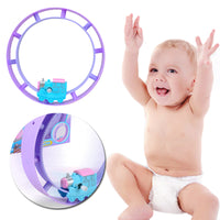 New Cartoon Chain Train Track Wind-Up Lollipop Toy