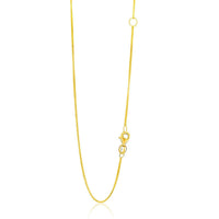 14k Yellow Gold Adjustable Box Chain 0.8mm