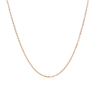 14k Pink Gold Diamond Cut Cable Link Chain 0.8mm
