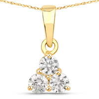 0.33 Carat Genuine Lab Grown Diamond 14K Yellow Gold Pendant
