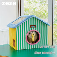 Foldable Enclosed Space-saving Warm Cat Sleeping House