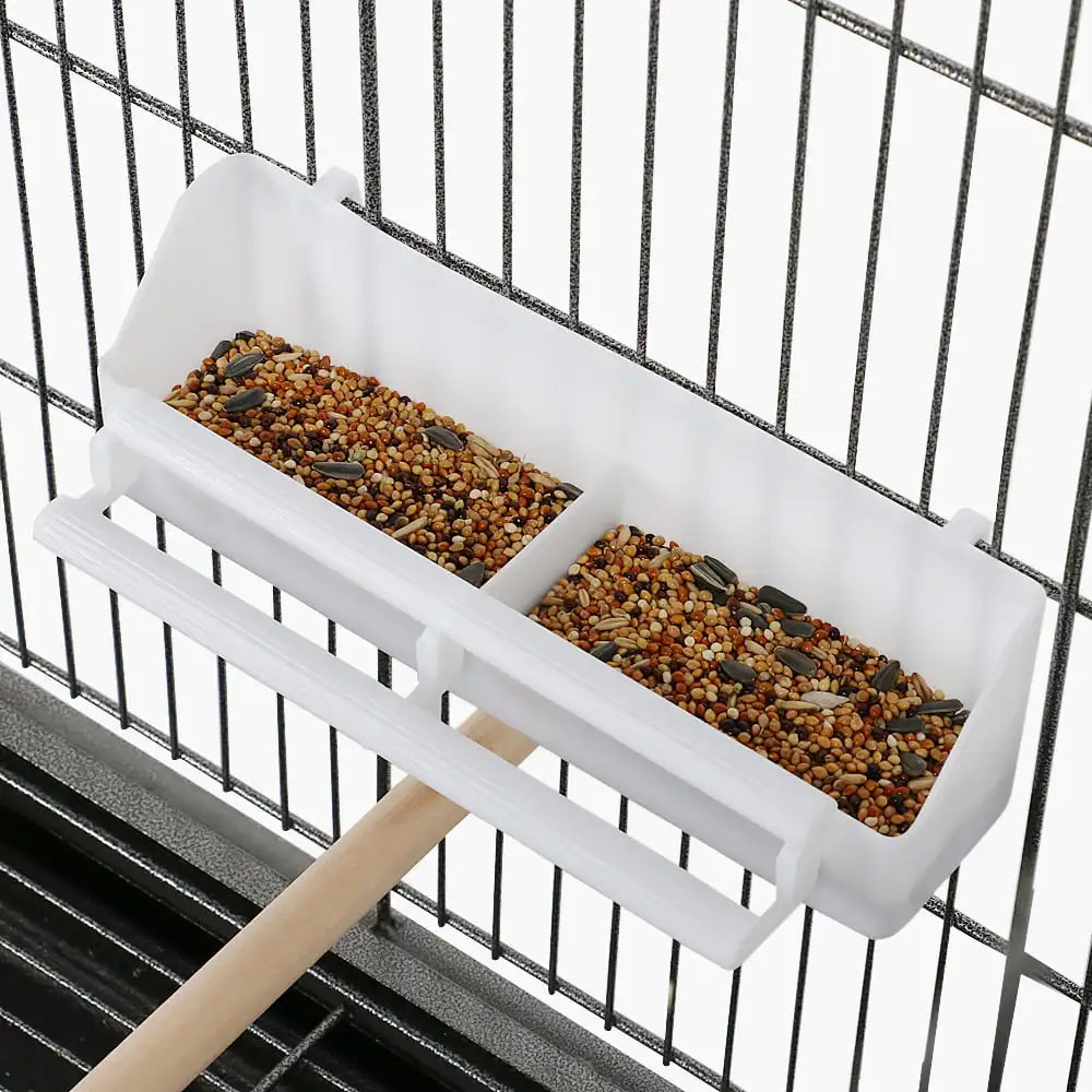 Metal 52-Inch Large Rolling Bird Cage with 3 Perches 4 Feeders - BIG FRENCHIES