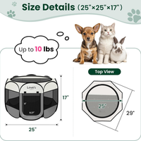 Pet Puppy Dog Playpen, Small Dog Tent Crates Cage Indoor Outdoor, Portable Playpen For Cat, Foldable Dog Kennel Playpen 