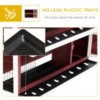54 2-Story Large Rabbit Hutch Bunny Cage Pet House Small Animal Habitat With Lockable Doors