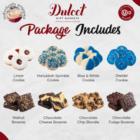 Deluxe Hanukkah Dreidel Cookie Gift Basket - BIG FRENCHIES