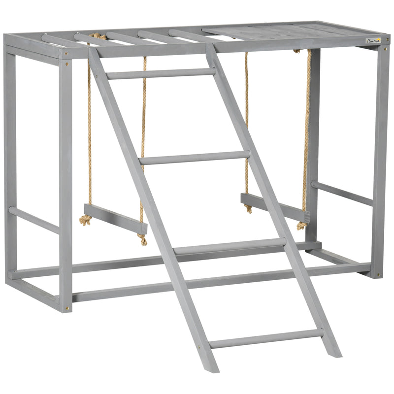Chicken Activity Game With Swing Set For 3-4 Birds, Wooden Chicken Coop Accessory With Multiple Chicken Perches And Hen 
