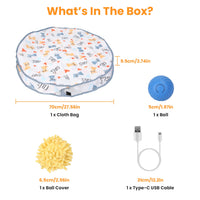 1Pc Cat Toys Ball Fast Rolling In Pouch Rechargeable Motion Activated Interactive Cat Toys For Indoor Cats Hide And Seek