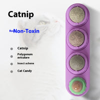 4 In 1 Rotating Catnip Silver Vine Ball Teeth Cleaning Acne Prevention Digestive Health Wall Stick On Toy Edible Safe Ma