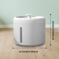 2500ML USB Round Pet Water Fountain, Automatic Cat Water Dispenser With Circulating Pump, Detachable For Easy Cleaning, 