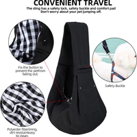 Dog Carrier Sling Reversible Puppy Carrier Purse With Storage Pocket, Hand Free Dog Sling Carrier For Carry Small Dogs A