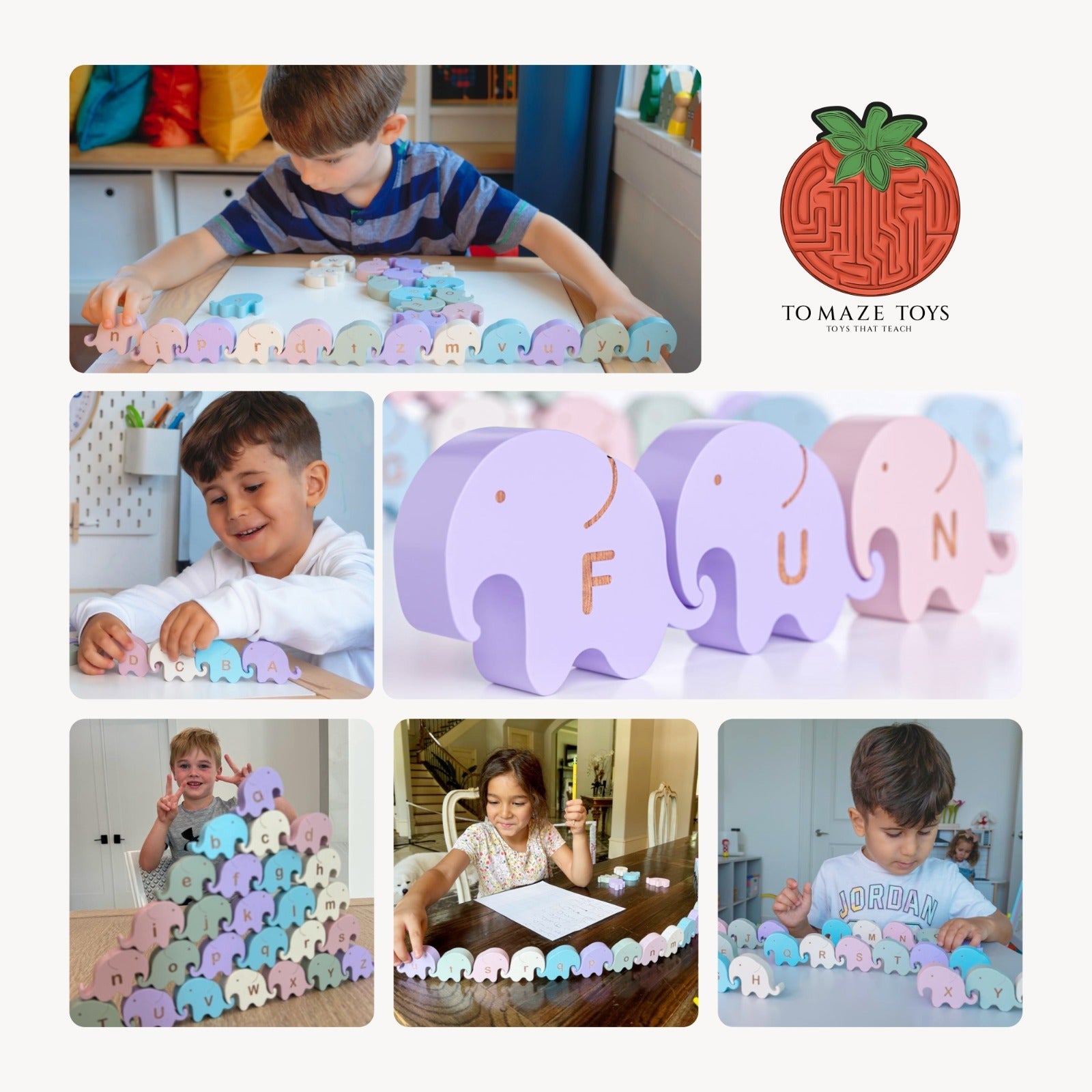 Tomaze Alphabet Elephants