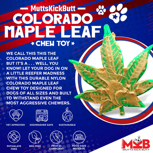 Colorado Maple Leaf Nylon Dog Chew Toy for Aggressive Chewers | USA Made - BIG FRENCHIES