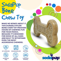 Bone eChew Ultra Durable Nylon Dog Chew Toy for Aggressive Chewers | USA Made - BIG FRENCHIES
