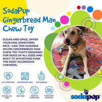 Gingerbread Man Nylon Dog Chew Toy for Aggressive Chewers | USA Made - BIG FRENCHIES
