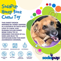 Honey Bone Nylon Dog Toy for Aggressive Chewers | Indestructible | USA Made - BIG FRENCHIES