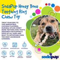 Chicken Flavored Teething Ring for Puppies & Aggressive Chewers | USA Made - BIG FRENCHIES
