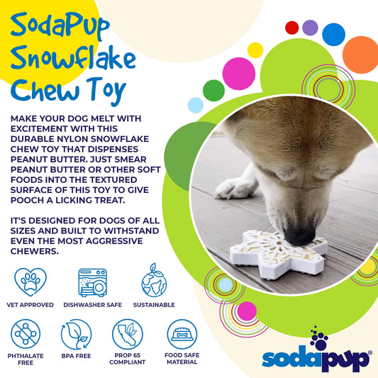 Snowflake Nylon Dog Chew Toy for Aggressive Chewers | USA Made & FDA Compliant - BIG FRENCHIES