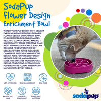 Flower eBowl Deep Slow Feeder Dog Bowl for Enrichment | USA Made - BIG FRENCHIES
