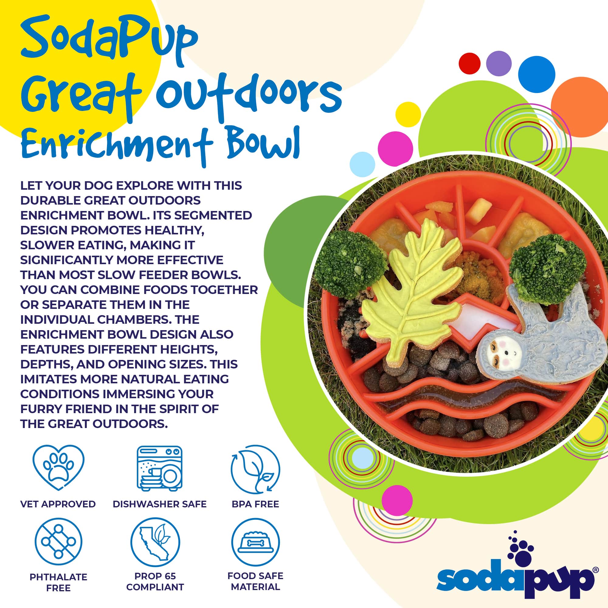 Great Outdoors eBowl - Slow Feeder Dog Bowl & Enrichment | USA Made - BIG FRENCHIES