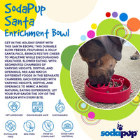 Santa Christmas eBowl Deep Slow Feeder Dog Bowl for Enrichment | USA Made - BIG FRENCHIES