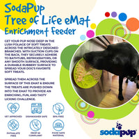 Tree of Life eMat - Enrichment Lick Mat For Dogs and Cats - With Suction Cups | Tree Design | USA Made - BIG FRENCHIES