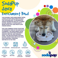 Java eBowl Deep Slow Feeder Dog Bowl for Enrichment | USA Made - BIG FRENCHIES