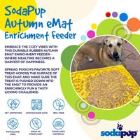 Autumn eMat - Enrichment Lick Mat For Dogs and Cats| Fall Leaves Design | SodaPup - BIG FRENCHIES