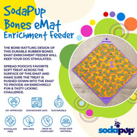 Bones eMat - Enrichment Lick Mat for Dogs and Cats | eMat Enrichment Toy for Anxiety Relief | SodaPup - BIG FRENCHIES