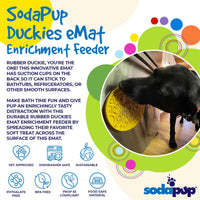 Rubber Duckies emat - Enrichment Lick Mat for Dogs and Cats - with Suction Cups | Bath Time Design | SodaPup USA Made - BIG FRENCHIES
