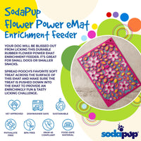 Flower Power emat - Enrichment Lick Mat for Dogs and Cats | Flower Design | USA Made - BIG FRENCHIES