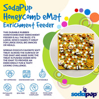 Honeycomb eMat - Enrichment Lick Mat for Dogs and Cats | eMat Enrichment Toy for Anxiety Relief | SodaPup - BIG FRENCHIES