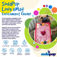 Love eMat - Enrichment Lick Mat for Dogs and Cats| Heart Design | SodaPup - BIG FRENCHIES
